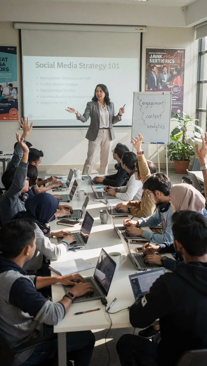 A creative professional working on content creation for social media platforms.